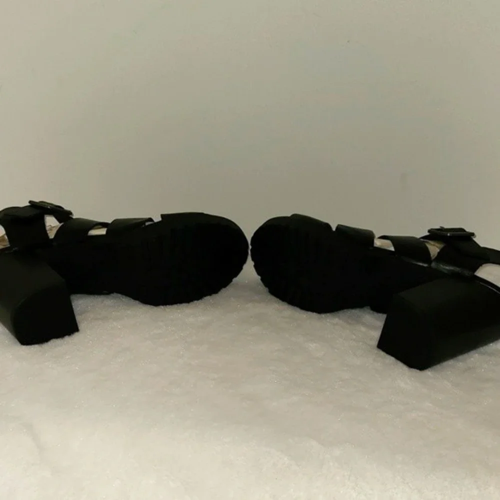 Universal Thread Strapped Block Heel Black Sandals Women's Size 11 NWOT - Picture 6 of 16
